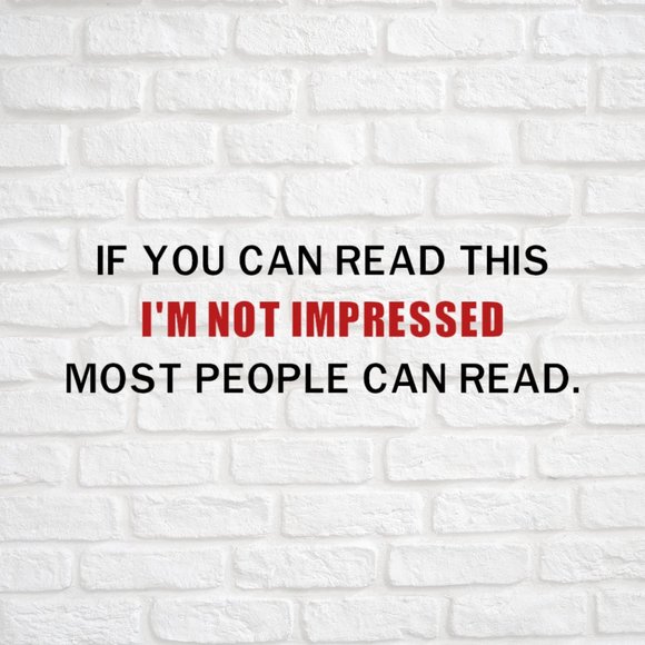 Not Impresssed Vinyl Decal | Sarcastic Decal - Picture 2 of 3